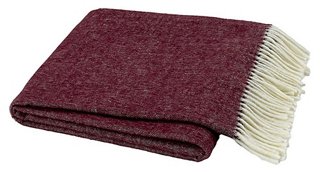 Herringbone Throw - Merlot - Lands Downunder