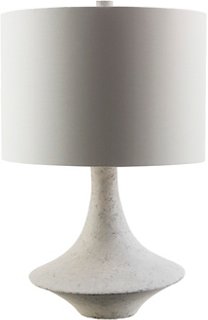 white plaster table lamp