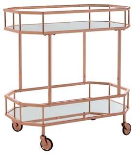 Cava Bar Cart Rose Gold One Kings Lane