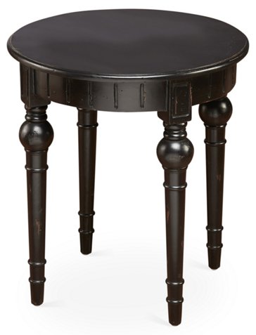 Mathis Round Side Table Black One, Black Round Side Table