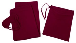 Cashmere-Blend Travel Set - Raspberry