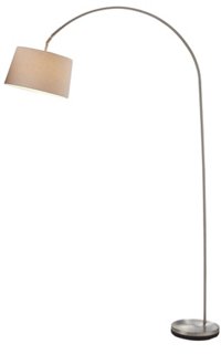 Goliath Arc Lamp - Satin Steel