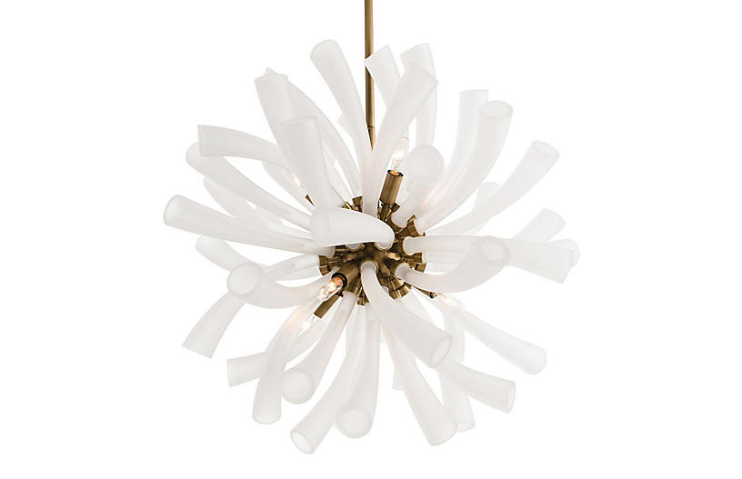 Emmy Chandelier - Brass/Frosted - Arteriors