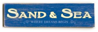 Sand & Sea Wood Sign