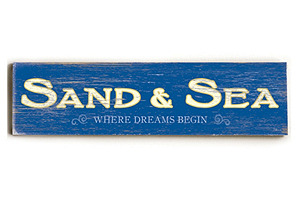 Sand & Sea Wood Sign