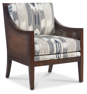 Windwood Chair - Smoke/Slate Ikat - Miles Talbott