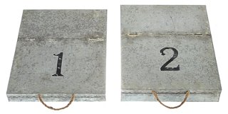 Tin File Boxes No. 1 & 2, Asst. of 2