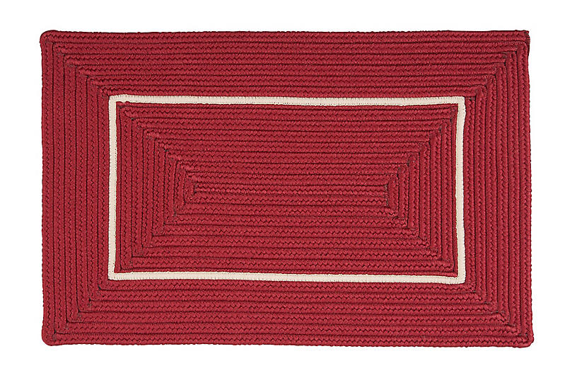 Accent Doormat - Red/White