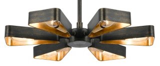 Luna 6-Light Chandelier - Bronze/Gold - Crystorama