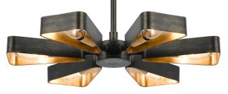 Luna 6-Light Chandelier - Bronze/Gold - Crystorama