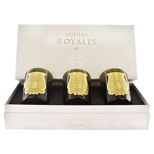 Asst. of 3 Odeurs Royales Candles, Various Scents