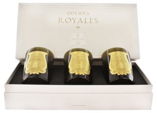 Asst. of 3 Odeurs Royales Candles, Various Scents