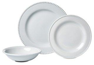 S/4 Beaded-Rim Dinner Plates | One Kings Lane