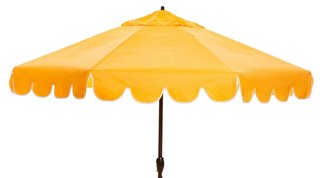 One Kings Lane Outdoor Phoebe Scallop Edge Patio Umbrella Yellow One Kings Lane