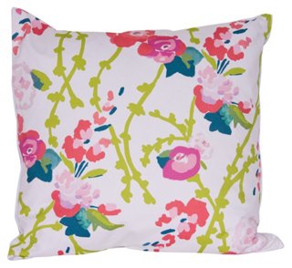 Chintz 22x22 Pillow, Pink/Green*