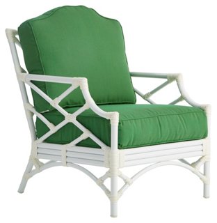 Chippendale Outdoor Armchair, Emerald