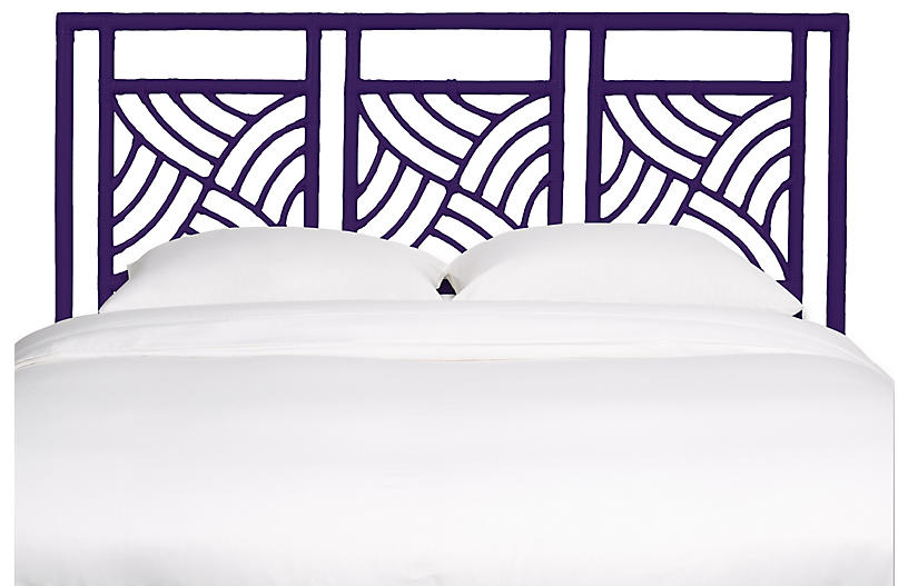 Whirlwind Headboard - Perfect Purple - David Francis Furniture - King