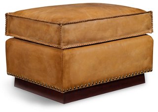 ralph lauren leather ottoman