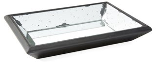 13"x9" Mirrored Wood Tray