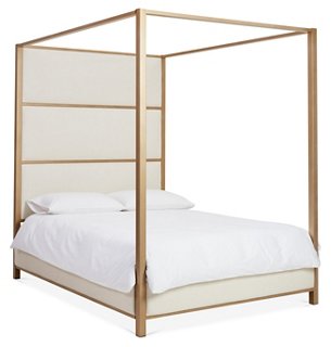 gold canopy bed twin