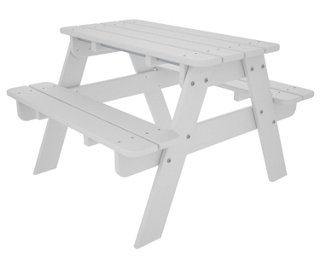 kids white picnic table