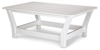 Harbour Slat Coffee Table, White