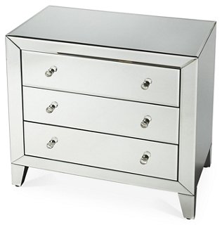 glass dressers and nightstands