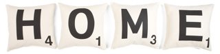 "Home" 16x16 Pillows, White