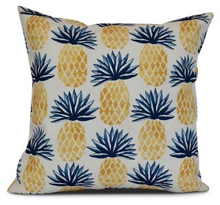 Pineapple Outdoor Pillow - Blue