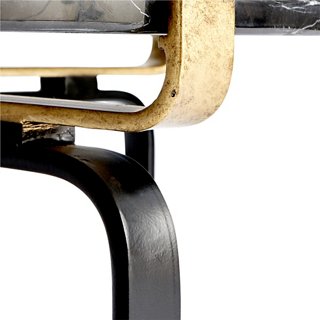 One Kings Lane Juliette Round Coffee Table, Black/Gold One Kings Lane