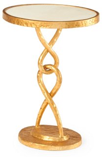 Loop De Loop Round Side Table - Gold - Global Views