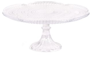 Marcella Cake Plate, Clear