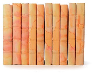 Linear Foot Of Acid Wash Books Orange Decorative Book Sets