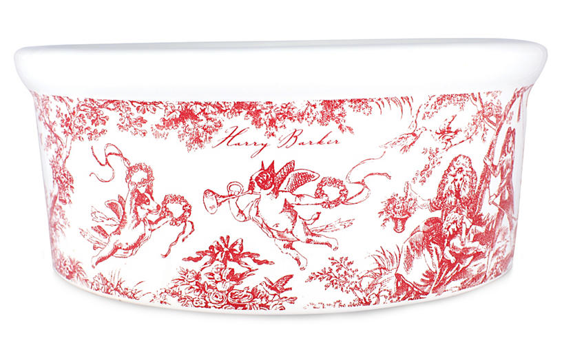 Small Red Toile Bowl