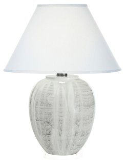 Elsa Table Lamp, Light Gray Wash