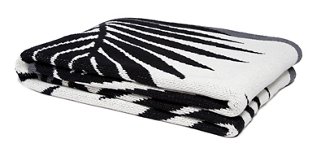 Tropical Palm Outdoor Cotton Throw - Black/White - In2Green