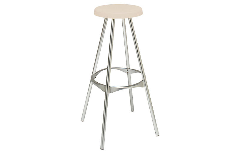 Twist Barstool - Silver/Natural - JANUS et Cie
