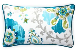 Petals 12x20 Outdoor Pillow, Turquoise
