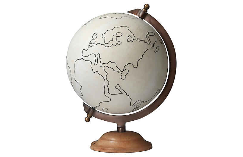 Large Canvas Globe - Jamie Young