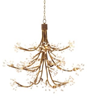 16-Light Halogen Chandelier - Gold - John-Richard