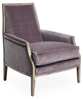 Bergen Chair - Fig Velvet - Joe Ruggiero Collection