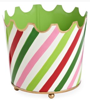 Cachepot, Holiday Stripe