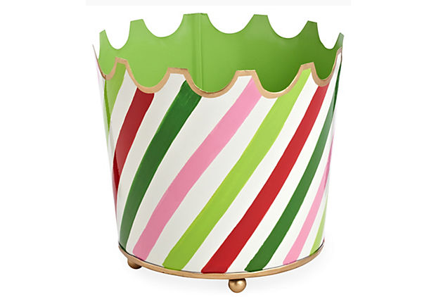 Cachepot, Holiday Stripe