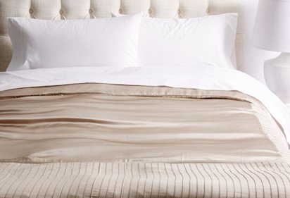 Kumi Kookoon French Pleat Silk Duvet Cover Taupe One Kings Lane