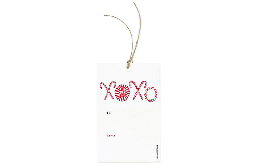 Set of 12 Festive XOXO Gift Tags - Lana's Shop