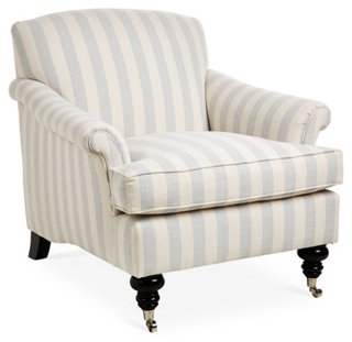 Joplin Club Chair, Light Blue