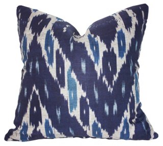 Mary 20x20 Cotton Pillow, Navy