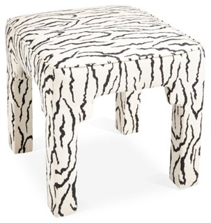 Hicks Stool - Black/White Zebra - Kim Salmela