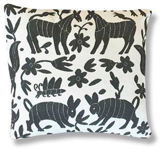 Pina Otomi 22x22 Pillow - Ash - Kim Salmela