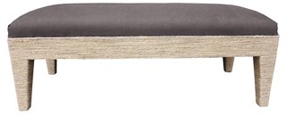 Del Mar Bench Charcoal Crypton Standard Benches Storage